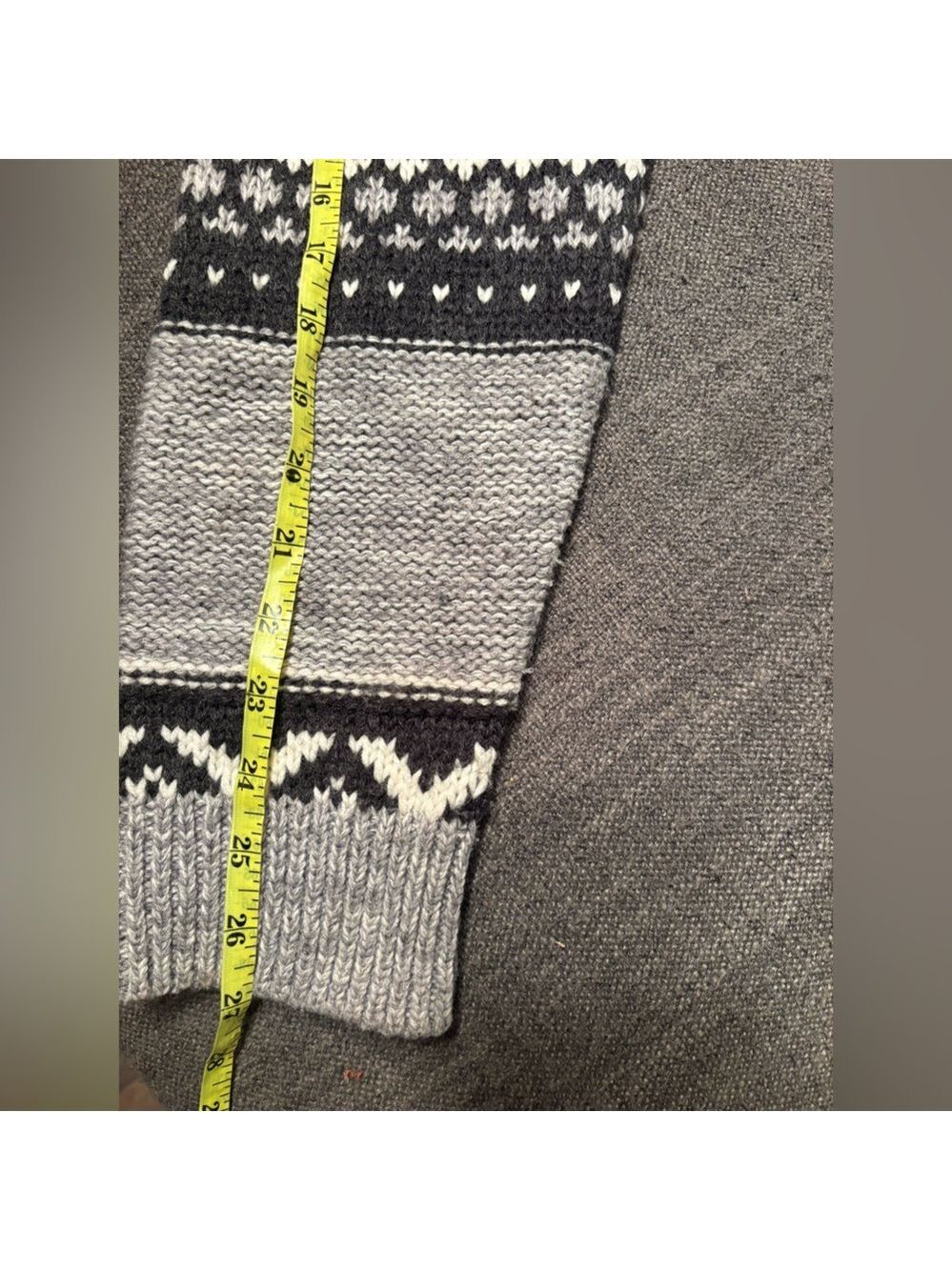 Vintage Sansara Nordic Fair Isle Cardigan Sweater XL Cozy Winter Cabin Unisex - Picture 16 of 17